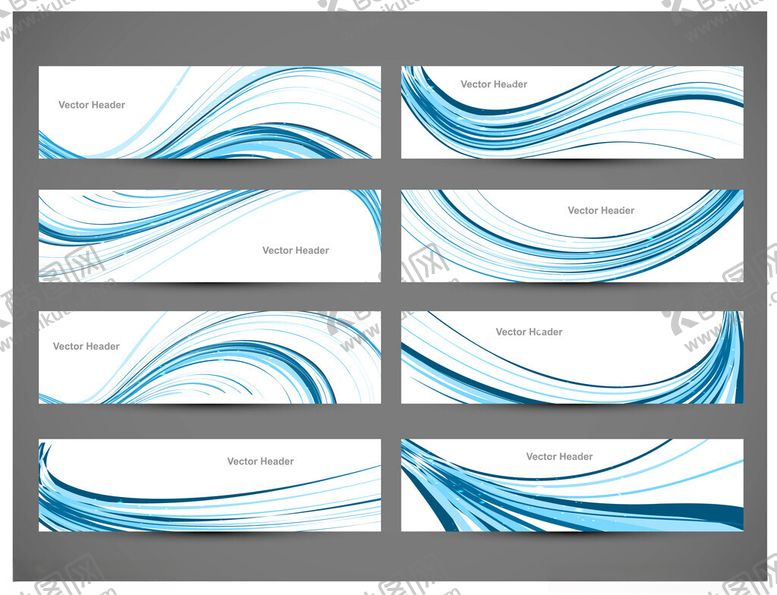 编号：65925211020913189193【酷图网】源文件下载-蓝白线条横幅设计模板