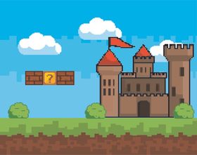 复古像素风游戏场景插画