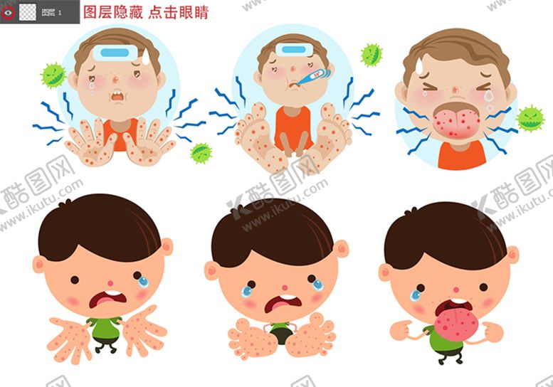 编号：48763910071001331278【酷图网】源文件下载-手足口病卡通