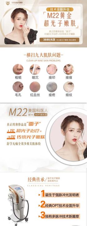 医美详情页 m22美白嫩肤详情页