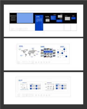 电能企业科技展厅文化墙背景板