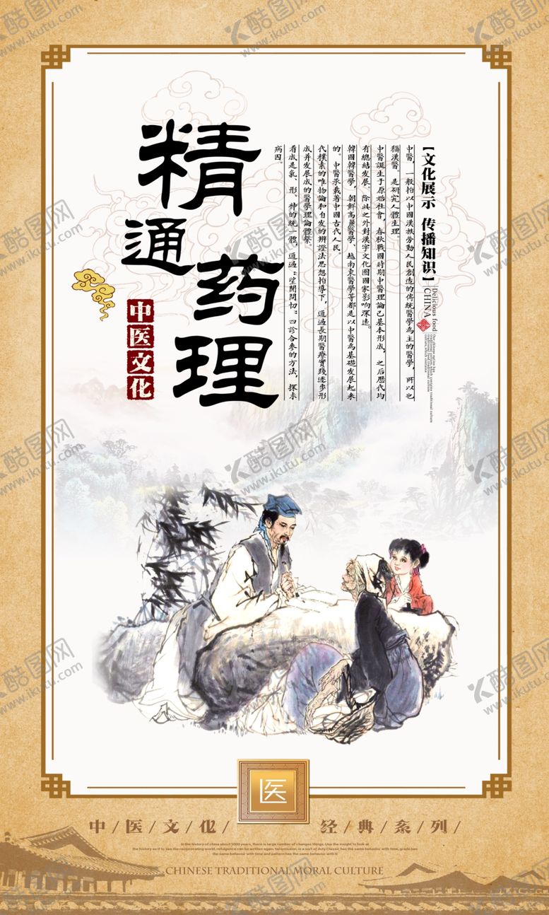编号：74125707121317363483【酷图网】源文件下载-水墨大气中医文化成套展板