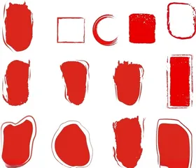 印章矢量字画盖版式