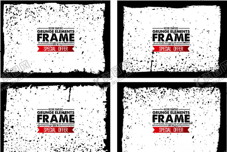 编号：65230010050410375632【酷图网】源文件下载-矢量水墨边框