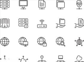 线性办公图标