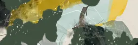 抽象线条晕染纹理鎏金色块装饰画酒店挂家