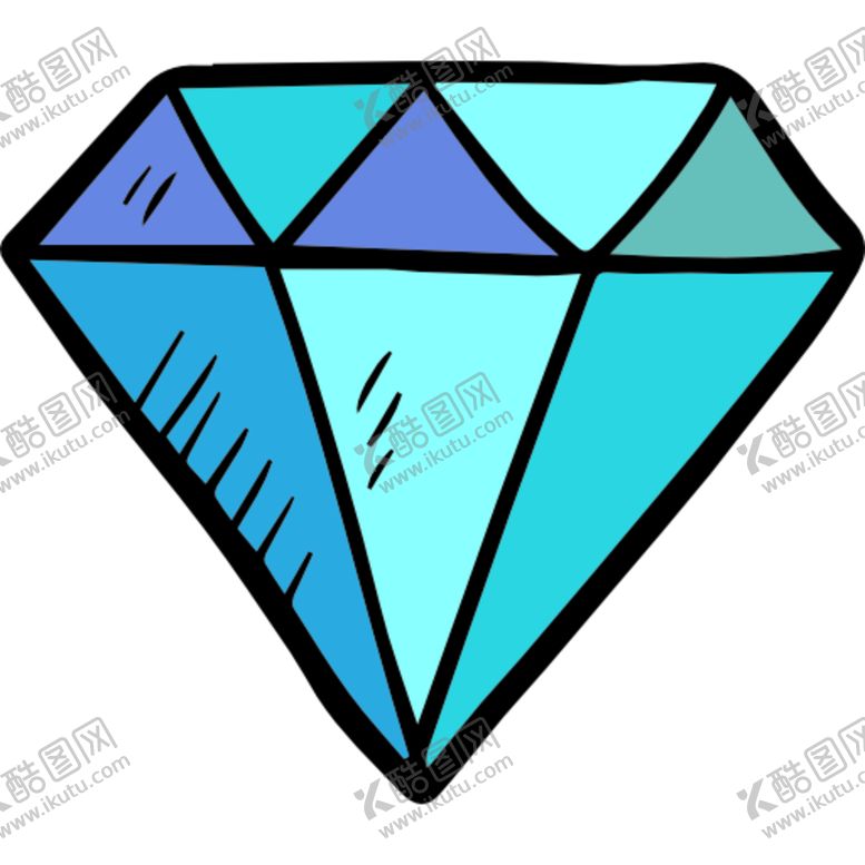 编号：45411209260700045968【酷图网】源文件下载-手绘钻石宝石水晶珠宝免扣素材