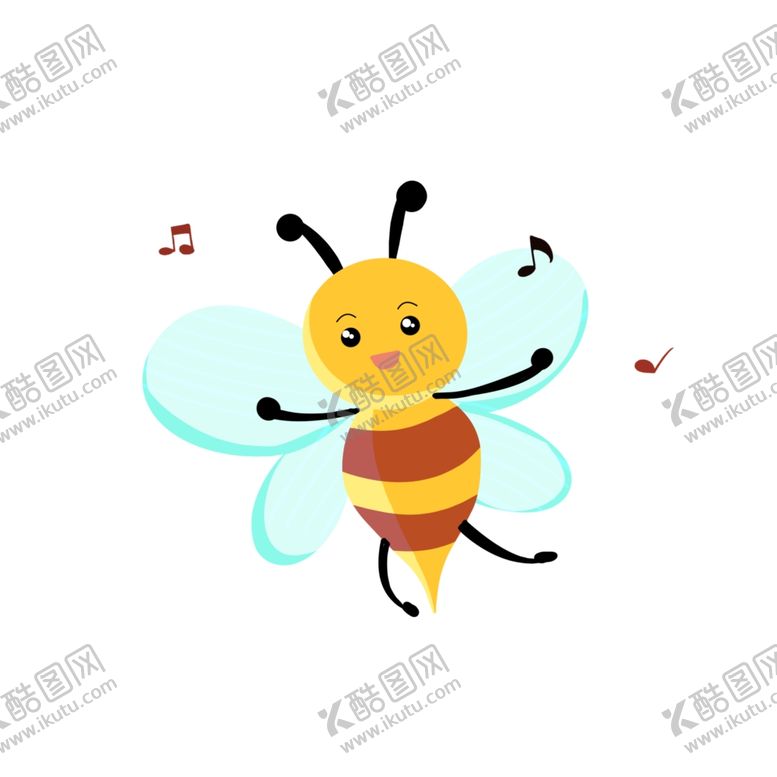 编号：92440706261014119971【酷图网】源文件下载-卡通动物蜜蜂插画图片素材