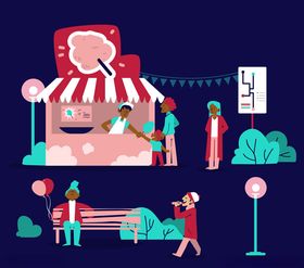 棉花糖店和人物