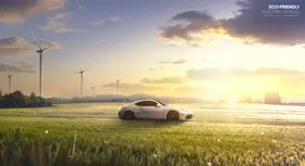 新能源发电汽车海报