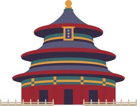 矢量天坛插画