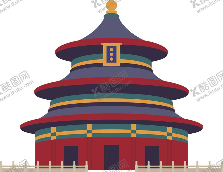 编号：98781805051428558065【酷图网】源文件下载-矢量天坛插画