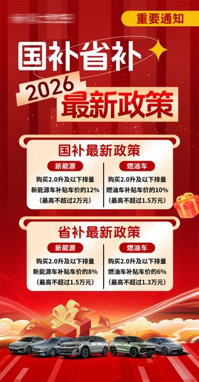 汽车五一优惠补贴海报