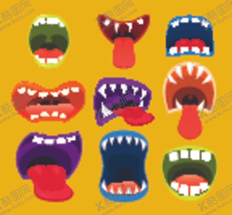 编号：36276910080316525449【酷图网】源文件下载-怪兽嘴巴图片