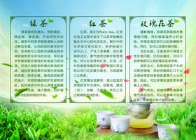 茶叶精美展板设计展板模板唯美海报