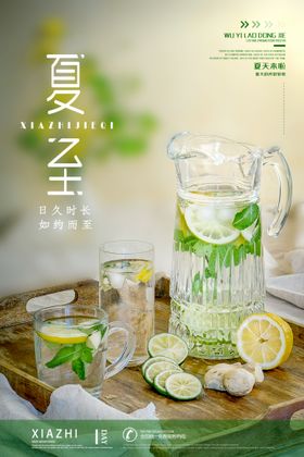 创意简约夏至海报