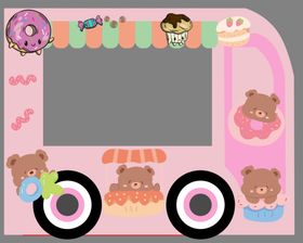 可爱卡通风格移动售卖车