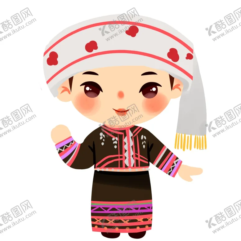 编号：83658701270426571703【酷图网】源文件下载-拉祜族人物插画