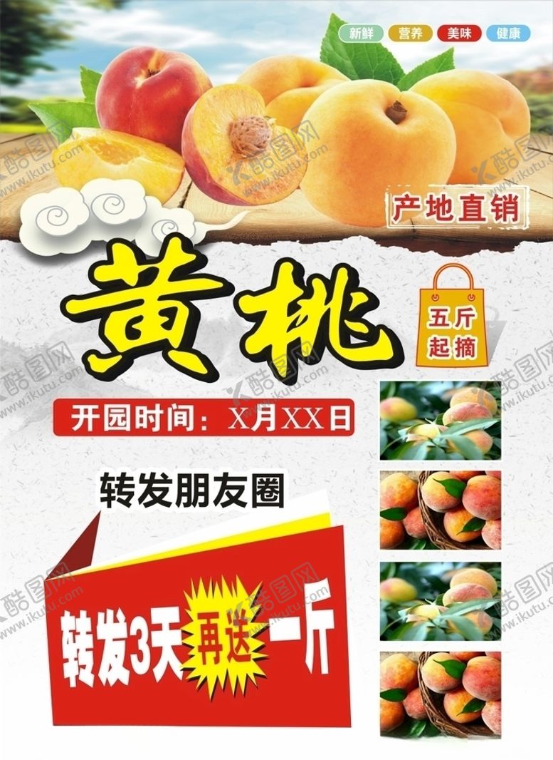 编号：26434606281947369625【酷图网】源文件下载-黄桃宣传海报
