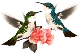 工笔花鸟背景墙装饰画