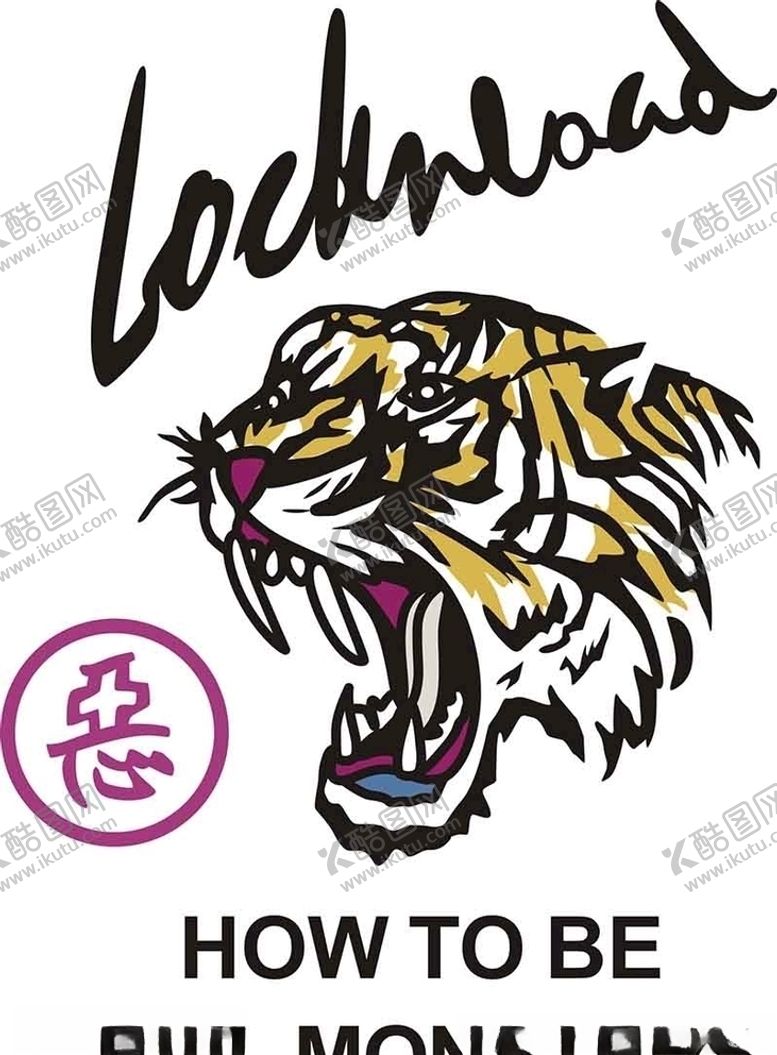 编号：57547505091829269211【酷图网】源文件下载-矢量老虎T恤印花图案