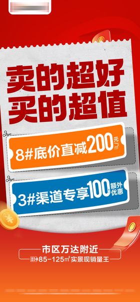 地产热销特价优惠活动系列大字报