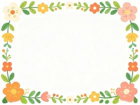 花卉边框装饰图案
