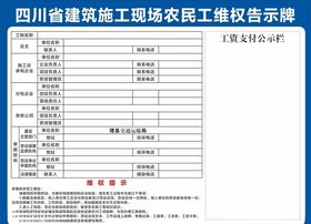农民工工资告示栏