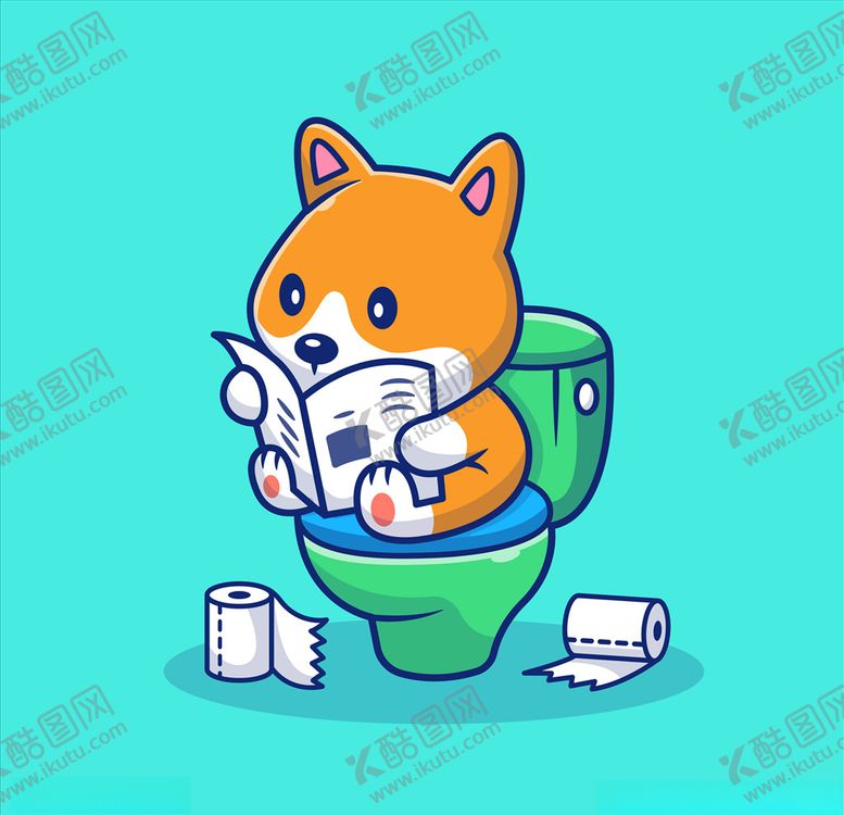 编号：70719910112003545166【酷图网】源文件下载-上厕所的狐狸