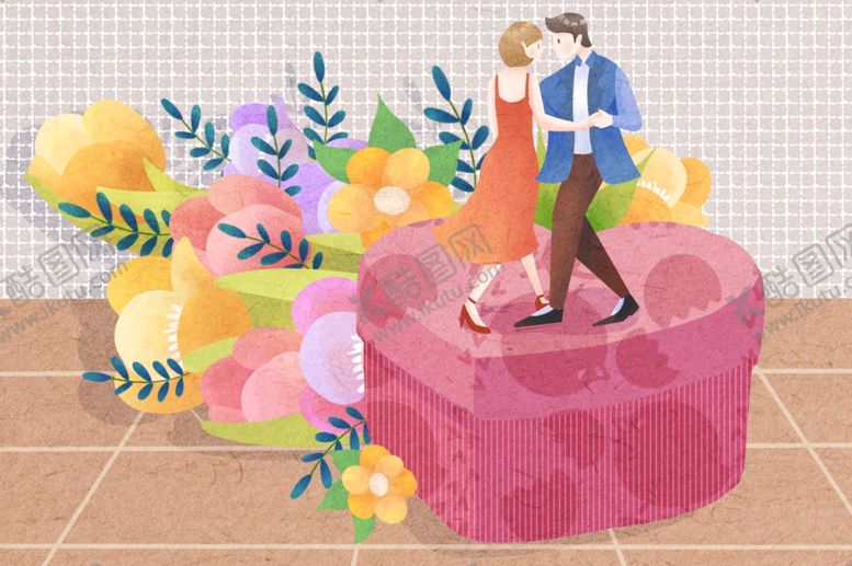 编号：63743109291502378965【酷图网】源文件下载-情人节插画