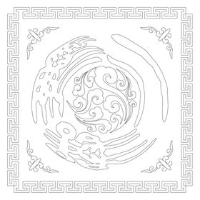 中式波纹 新年背景底纹 回形纹