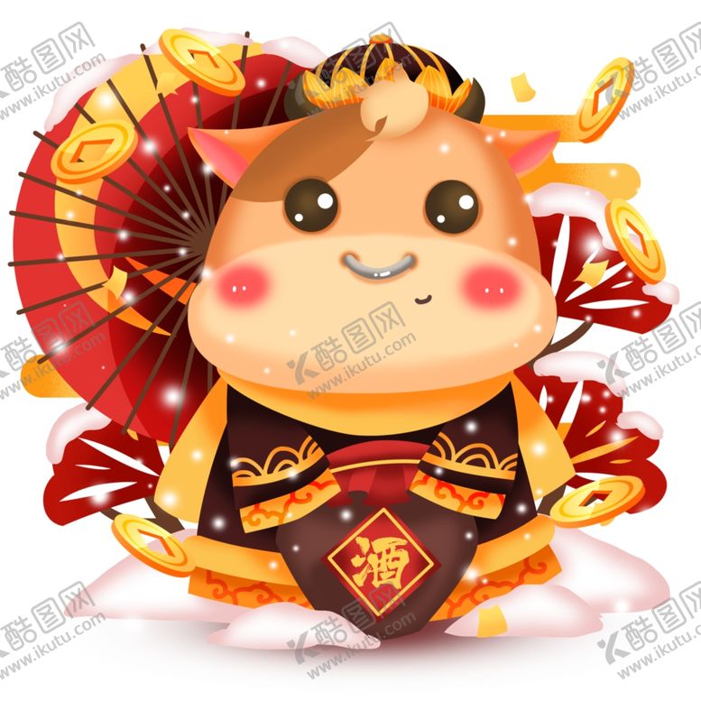 编号：19061106240624499289【酷图网】源文件下载-2021金牛送福牛年