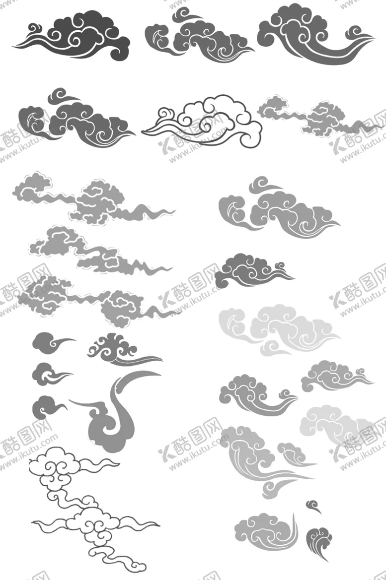 编号：94451805130616393582【酷图网】源文件下载-中国风祥云图案花纹底纹PNG