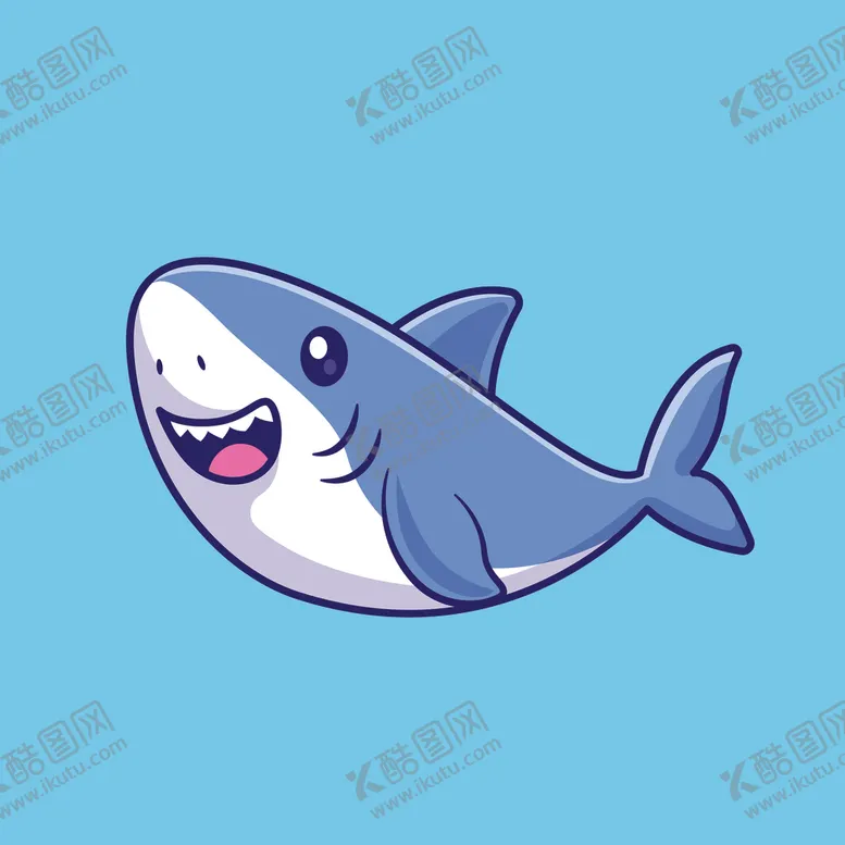 编号：46168101260825084252【酷图网】源文件下载-矢量卡通鲨鱼