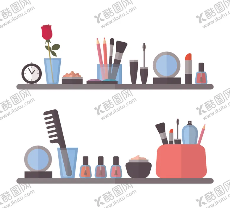 编号：91322807081209421379【酷图网】源文件下载-化妆品插画