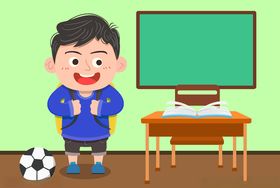 水彩可爱卡通儿童教育教学