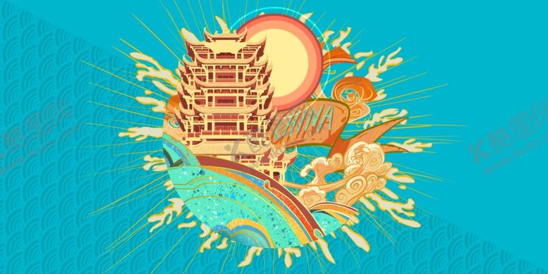 编号：77672205080235368366【酷图网】源文件下载-城市建筑卡通插画海报背景素材