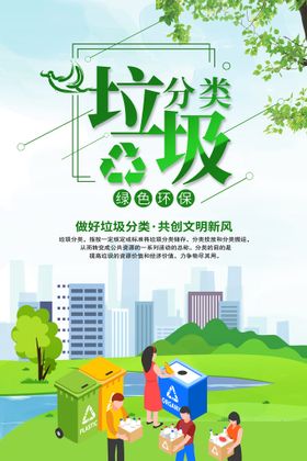 垃圾分类海报         文明城市建设旅游城市