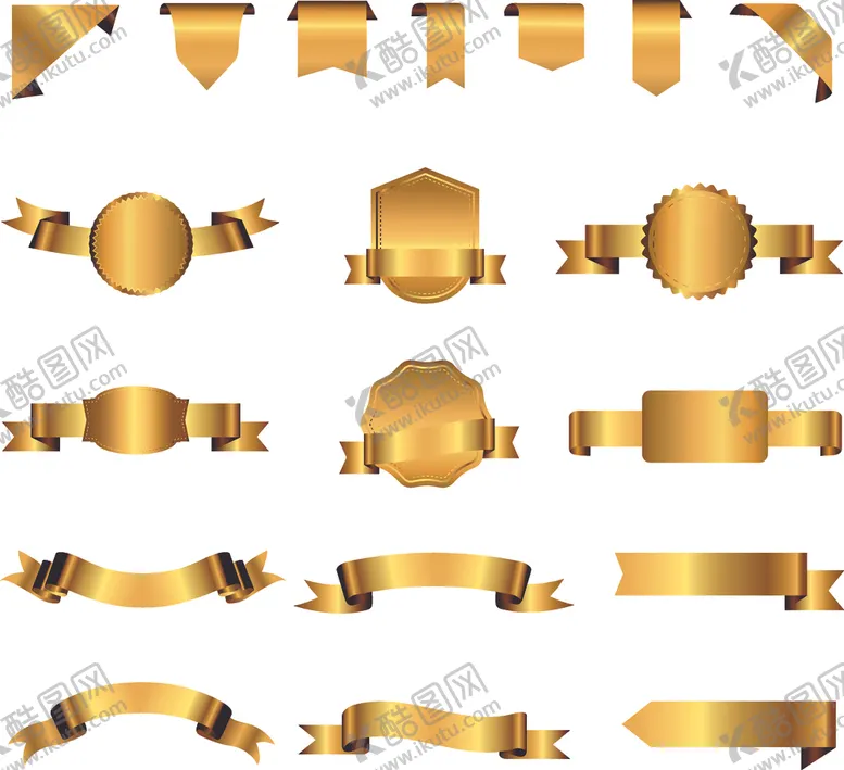 编号：77688404201731451602【酷图网】源文件下载-金色标签丝带