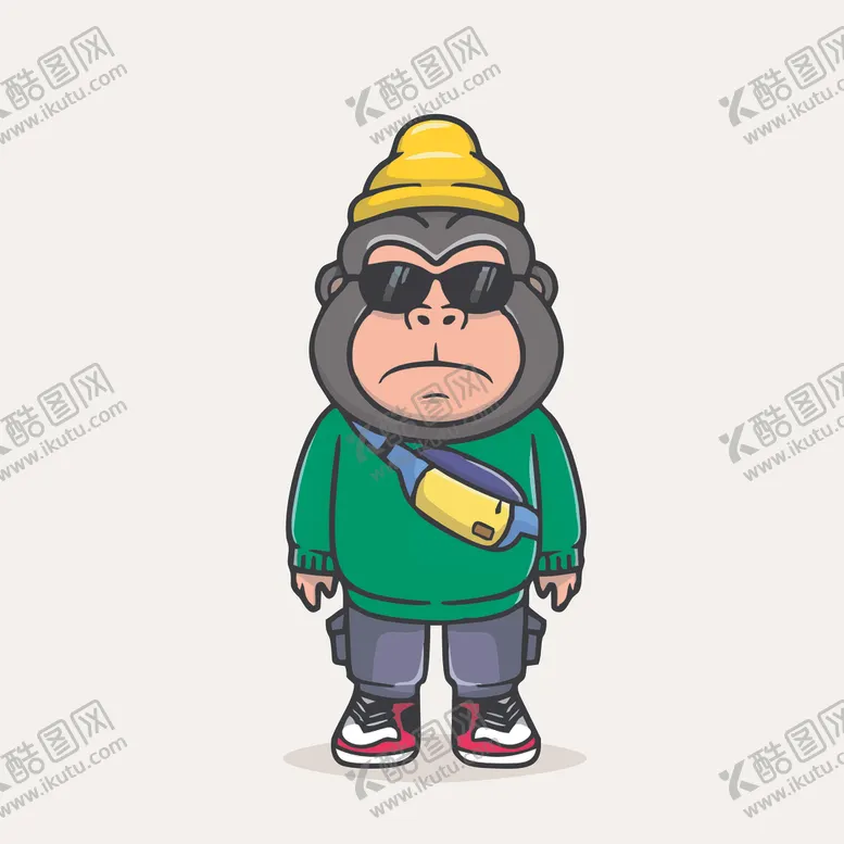 编号：65173002050647577134【酷图网】源文件下载-有趣猴子卡通绘画儿童插画
