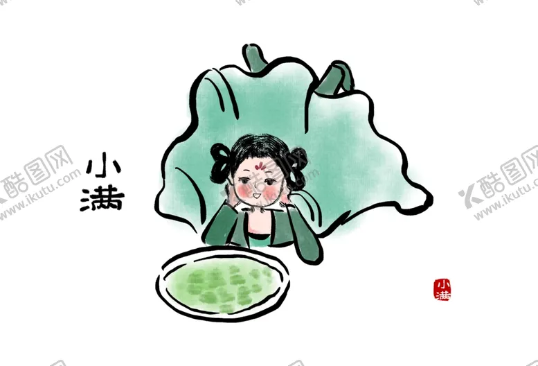 编号：37942105092127205523【酷图网】源文件下载-二十四节气汉服少女节气
