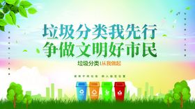 垃圾分类环保展板城市展板知识