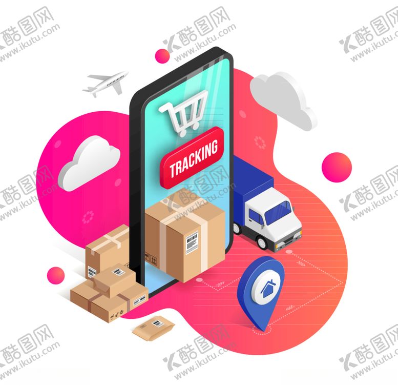 编号：80439507030614069005【酷图网】源文件下载-网上购物车插画图标