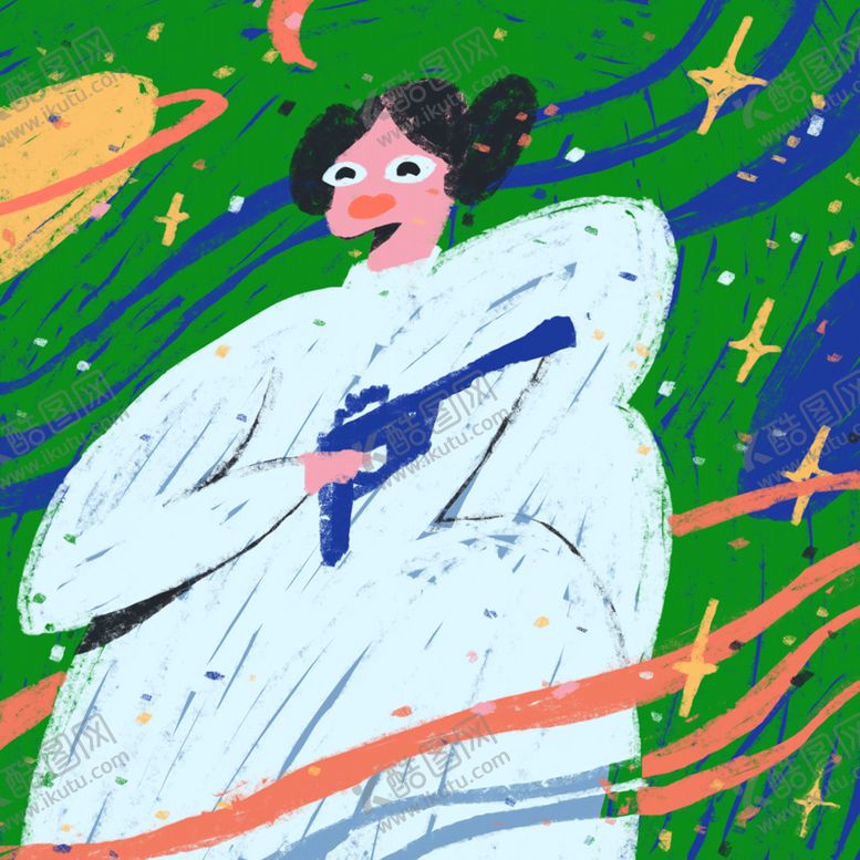 编号：75989906241214013026【酷图网】源文件下载-扁平风噪点插画女孩
