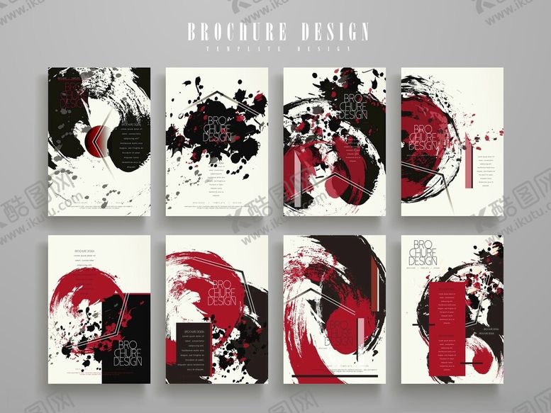 编号：50359011151427324042【酷图网】源文件下载-水墨风抽象艺术图案集合