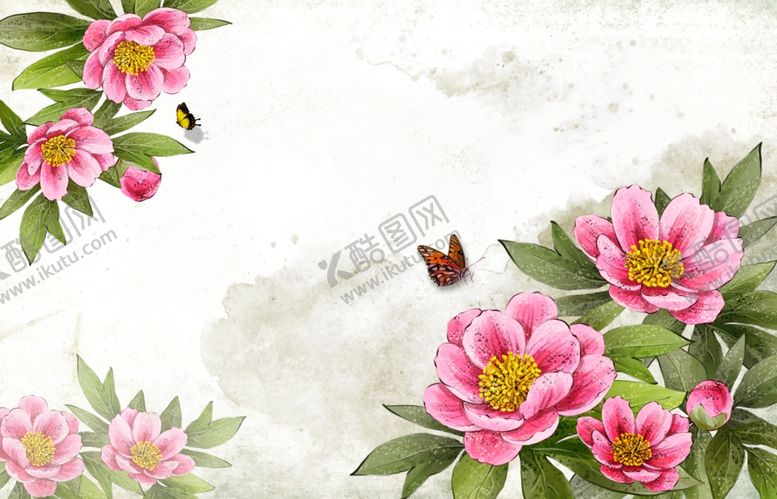 编号：96016910201708075931【酷图网】源文件下载-手绘油画牡丹花