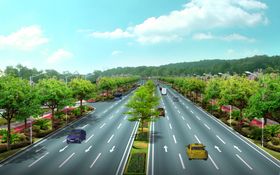道路绿化景观效果图