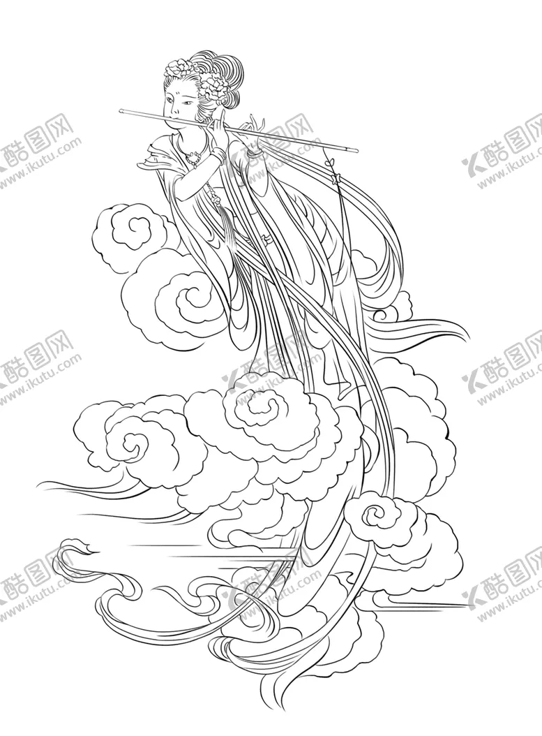 编号：65304306291013309220【酷图网】源文件下载-工笔人物