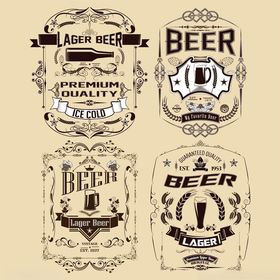 复古啤酒标签设计集合