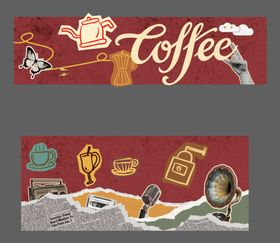咖啡市集海报展板